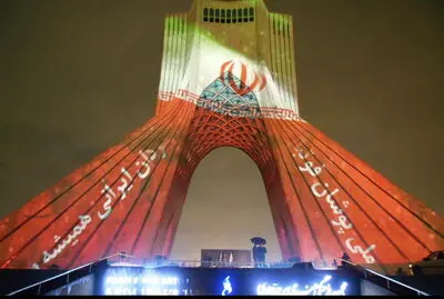 برج آزادی تهران میزبان جشن راهیابی تیم ملی ایران به جام جهانی قطر شد