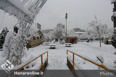 صبح برفی تهران 