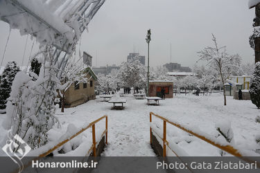 صبح برفی تهران 