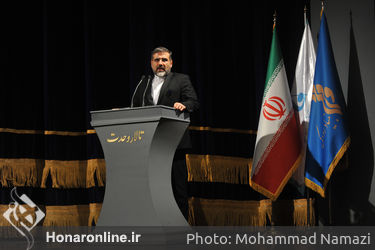  محمد مهدی اسماعیلی وزیر فرهنگ و ارشاد اسلامی در شب شعر غزه در تالار وحدت