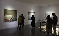 نمایشگاه نقاشی بیژن اخگر در گالری اعتماد نگارستان