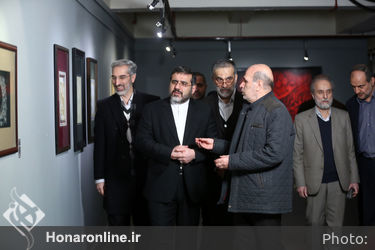 بازدید وزیر فرهنگ از نمایشگاه پانزدهمین جشنواره هنرهای تجسمی