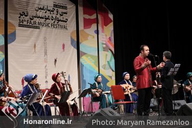 اجرای گروه خنیاگران مهر در چهارمین شب جشنواره موسیقی فجر - ایوان شمس