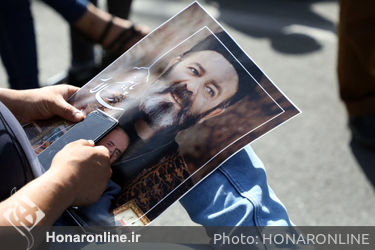 مراسم خاکسپاری زنده یاد محمد‌علی کشاورز