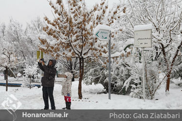 صبح برفی تهران 