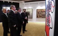 دیدار وزیر ارشاد و معاون امور هنری ارشاد از نمایشگاه حراج تهران / کدام هنرمندان از حراج هشتم دیدن کردند