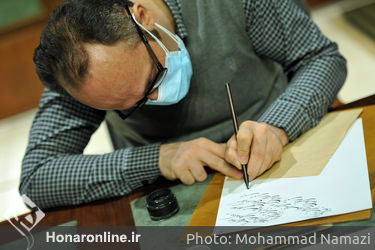 مراسم اختتامیه نمایشگاه خوشنویسی «رقص قلم»  در کتابخانه ایران‌مال 