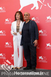 096 Jacqueline Bisset and Amir Naderi attend Magic Lantern photocall during the 75th Venice Film Festival at