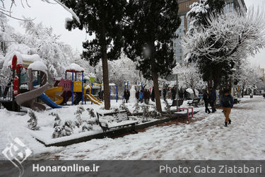 صبح برفی تهران 