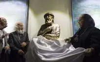 مراسم رونمایی از تندیس استاد حسین محجوبی