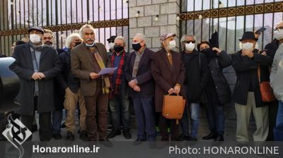 تجمع نمایندگان صنوف خانه تئاتر مقابل مجلس شورای اسلامی