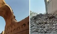 سقف ایوان مدائن در عراق فرو ریخت