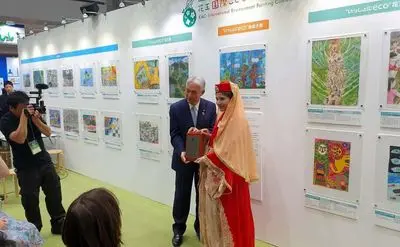 Ghazaleh Mohammadi Honored at Japanese Environment Painting Contest