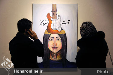 افتتاحیه نمایشگاه نقاشی‌های نیوشا خطیب در گالری فردا