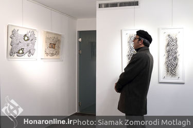 نمایشگاه نقاشی‌خط کیارش یعقوبی درگالری مژده