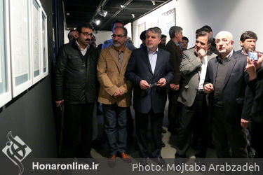 بازدید وزیر ارشاد ، وزیر راه و معاونت هنری از نمایشگاه آثار جشنواره هنرهای تجسمی فجر
