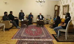 عیادت مدیر عامل صندوق اعتباری هنر از علاءالدین قاسمی، تعزیه‌خوان پیشکسوت