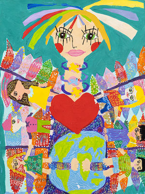 Japanese environmental drawing contest honors paintings by Iranian children 