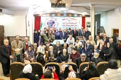 سخنگویان اسبق و فعلی دولت در جشن تولد هنرمندان پیشکسوت   