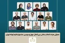 اعلام اسامی آثار بخش بین‌الملل جشنواره فیلم‌ کوتاه تهران