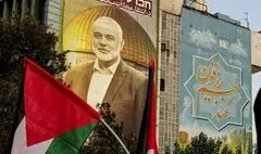 دیوارنگاره میدان فلسطین برای شهید هنیه تغییر کرد