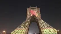 خوشنویسی بر برج آزادی نقش بست | فیلم 