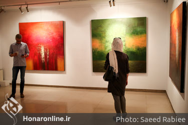 نمایشگاه نقاشی ابراهیم گنجیان در گالری آتبین