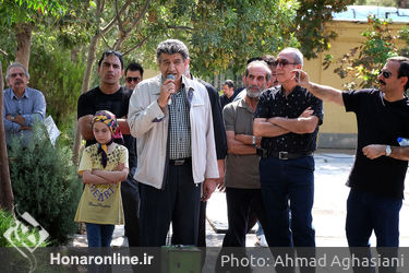 مراسم تشییع پیکر مهدی آرین‌نژاد دوبلور پیشکسوت 