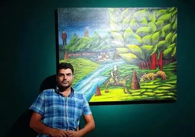 محمدجعفر پاکروان از نمایشگاه «مجنون در جا غرق» در گالری ثالث می‌گوید | بستری نو برای داستان‌های کهن