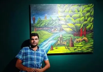 محمدجعفر پاکروان از نمایشگاه «مجنون در جا غرق» در گالری ثالث می‌گوید | بستری نو برای داستان‌های کهن
