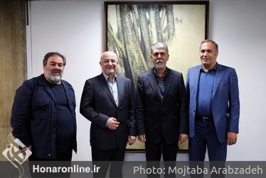 بازديد وزير ارشاد از نمايشگاه دوسالانه مجسمه سازي در موزه هنرهاي معاصر