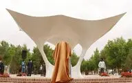 رونمایی از المان چتر سلامت در یزد