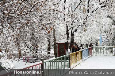 صبح برفی تهران 