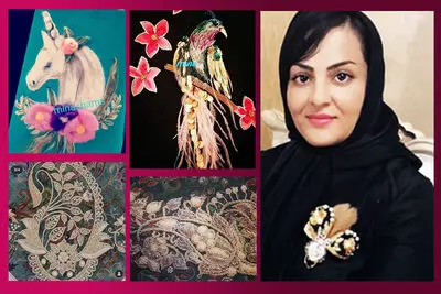 تسلط بر سوزن‌دوزی‌های ایرانی و علم روانشناسی در درمان بیماری‌های روحی در گفت‌وگو با مینا شمس / مراقب سلطه هند و پاکستان بر بازار دوخت‌های سنتی ایران باشیم