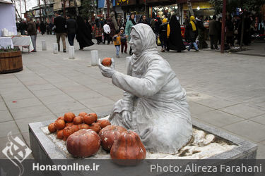 مجسمه های پیاده راه فرهنگی رشت‎