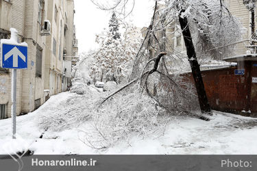 صبح برفی تهران 