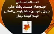 اسامی فیلم‌های مستند راه‌یافته به جشنواره فیلم‌کوتاه تهران اعلام شد