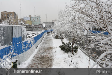 صبح برفی تهران 