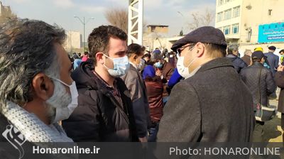 تجمع نمایندگان صنوف خانه تئاتر مقابل مجلس شورای اسلامی