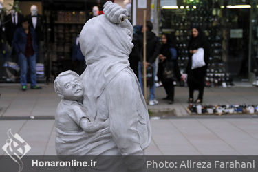 مجسمه های پیاده راه فرهنگی رشت‎