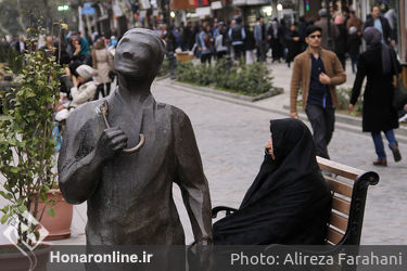 مجسمه های پیاده راه فرهنگی رشت‎