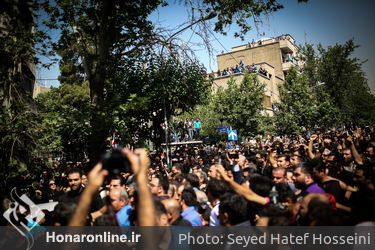 تشییع پیکر ناصر ملک مطیعی در خانه سینما