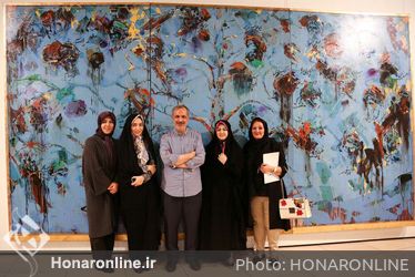 دیدار احمد مسجدجامعی از نمایشگاه" رویکردها و گرایش ها در هنر معاصر ایران"در گالری پردیس ملت