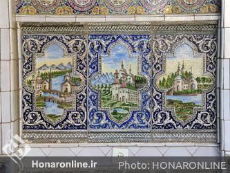 نمونه ای از کاشی های موزه مقدم