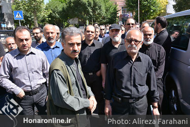 مراسم تشییع پیکر علیرضا سلطانی شاد از مقابل خانه هنرمندان