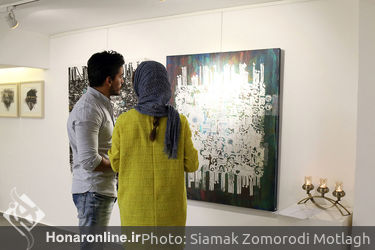 نمایشگاه نقاشی خط محسن کرمی در گالری مژده