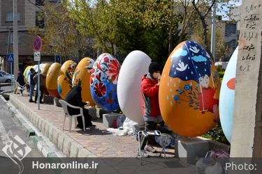  رنگ آمیزی تخم مرغ های نوروزی (2)