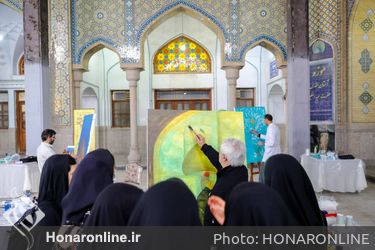کارگاه هنری «آبروی ری» در حرم مطهر حضرت عبدالعظیم(ع)
