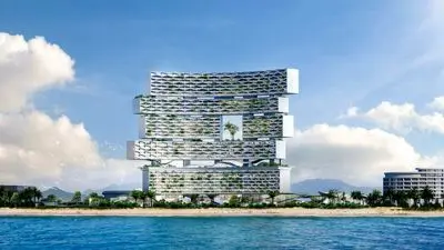 اولی شیرن از طراحی هتلی با باغ‌های معلق در چین رونمایی کرد