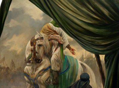 نقاشی جدید حسن روح‌الامین «سند» شهادت طفل ۶ ماهه را روایت کرد
